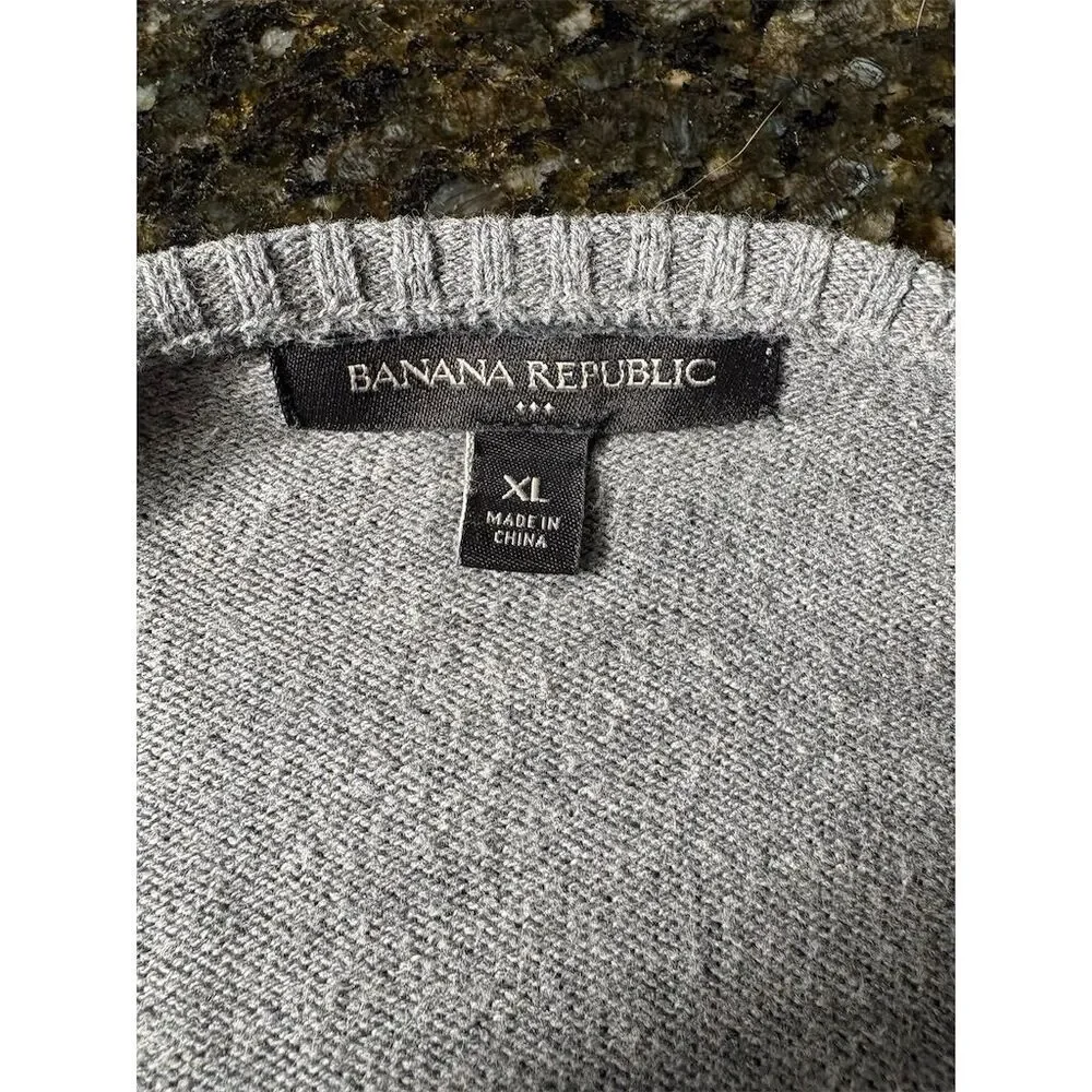 Banana Republic Women's XL Gray Fringe Open Front Cardigan Sweater - Picture 8 of 9